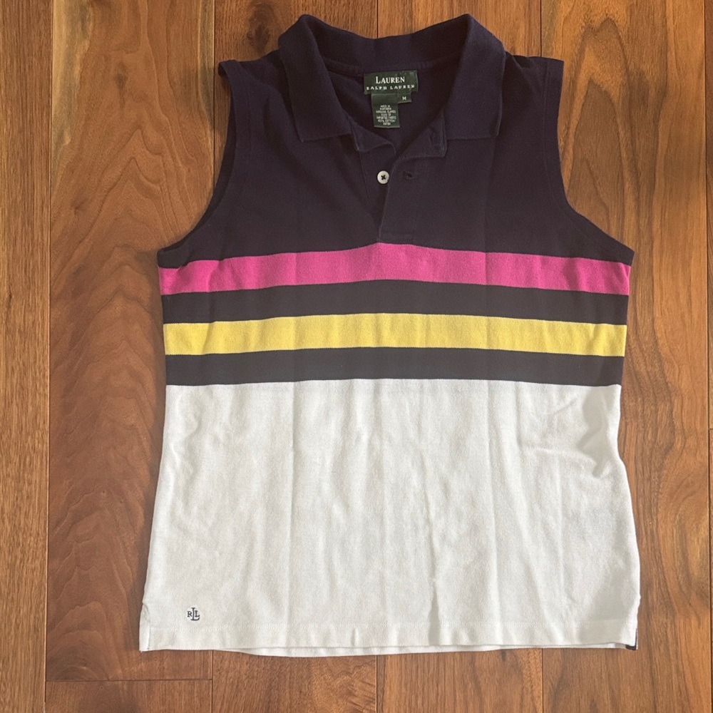 Lauren Ralph Lauren Striped Polo Tank